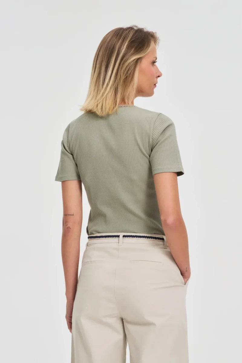 WOMEN'S T-SHIRT L-TS-4741 OLIVE - Imagen 4
