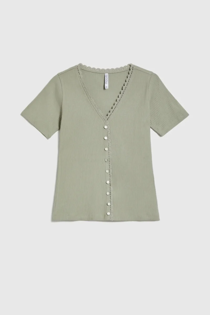 WOMEN'S T-SHIRT L-TS-4741 OLIVE - Imagen 5