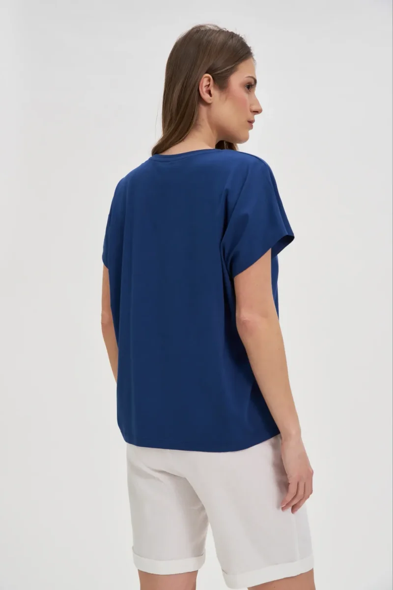 WOMEN'S T-SHIRT L-TS-4746 D.BLUE - Imagen 4