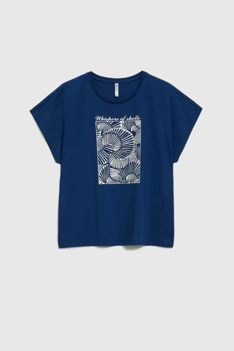WOMEN'S T-SHIRT L-TS-4746 D.BLUE - Imagen 5