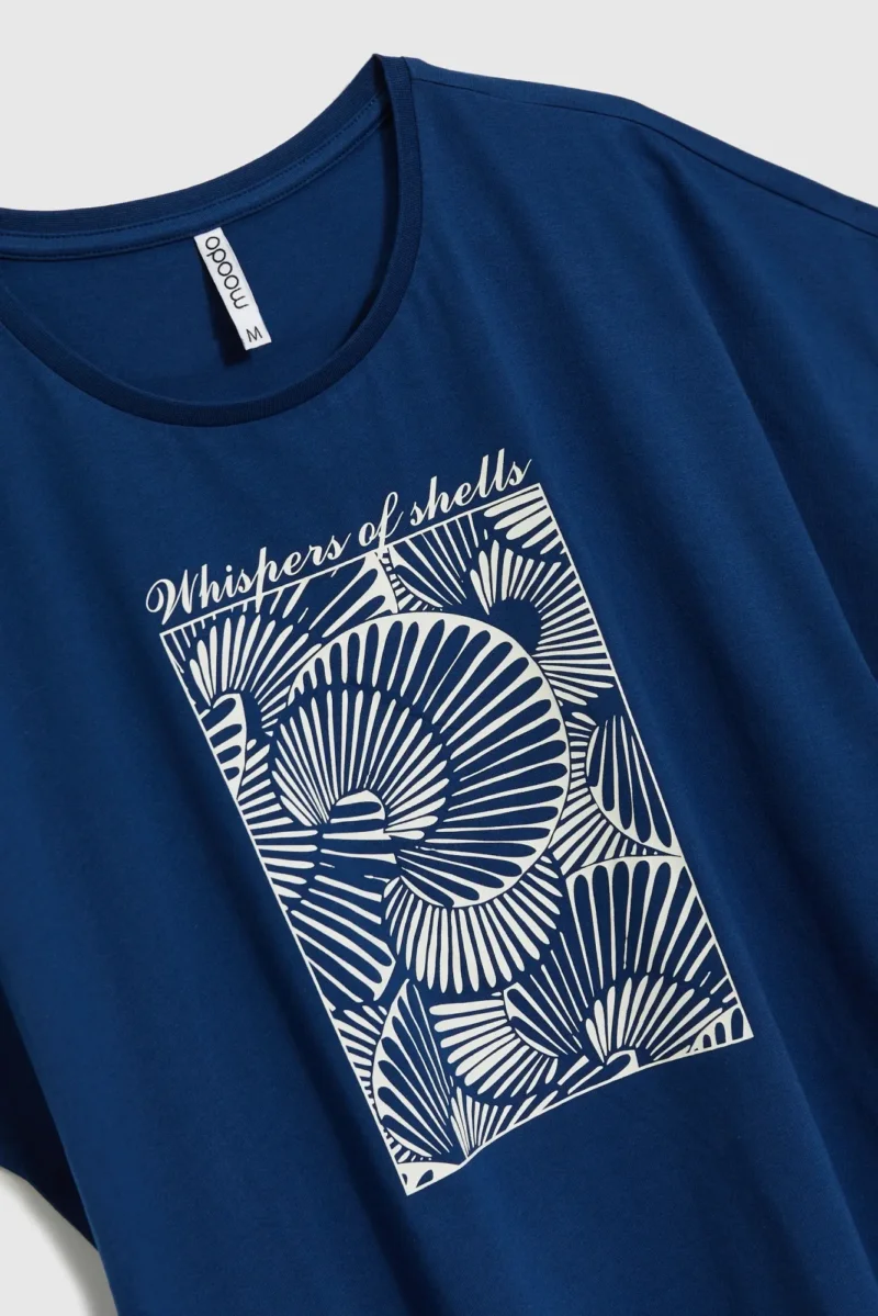 WOMEN'S T-SHIRT L-TS-4746 D.BLUE - Imagen 6