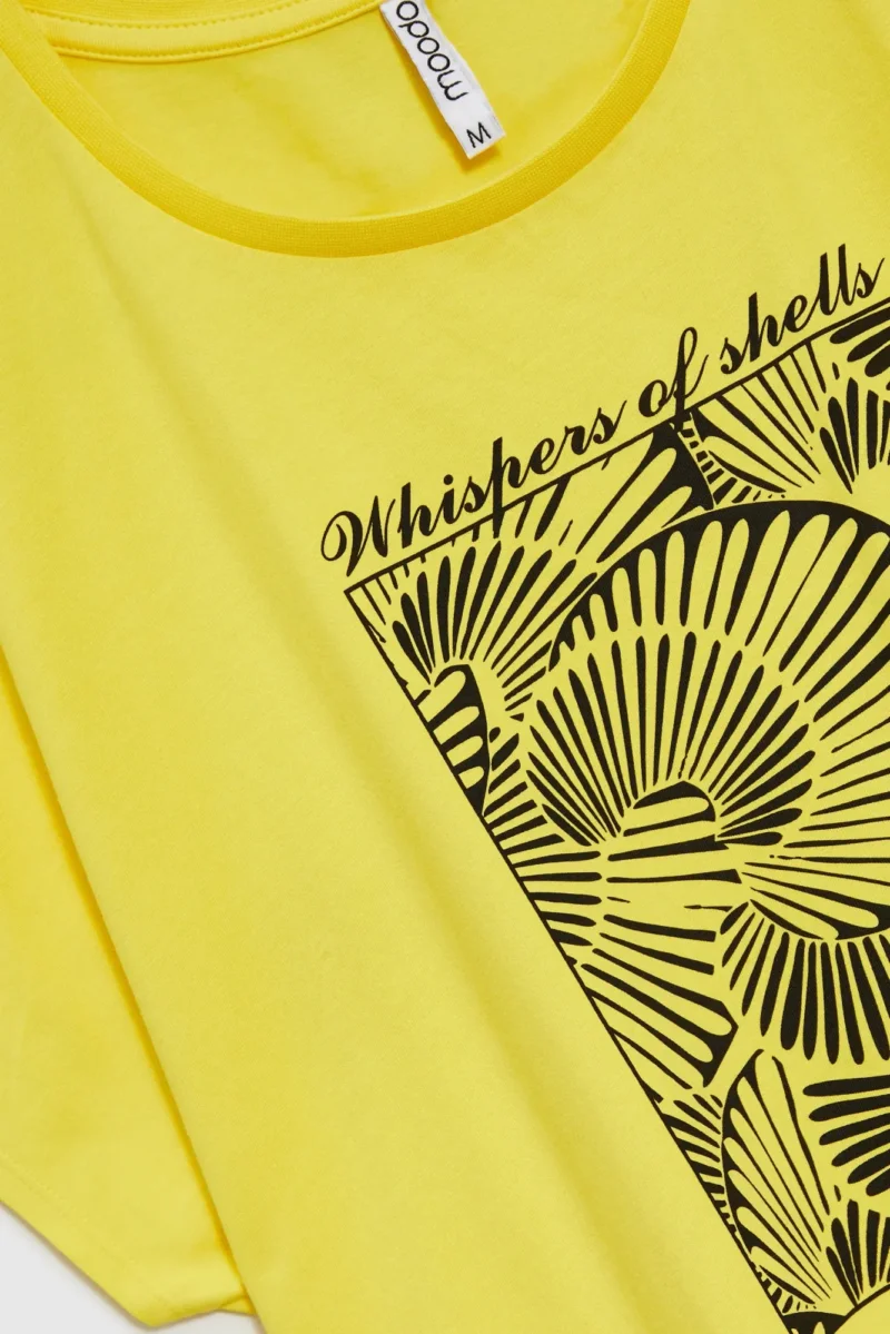 WOMEN'S T-SHIRT L-TS-4746 YELLOW - Imagen 6