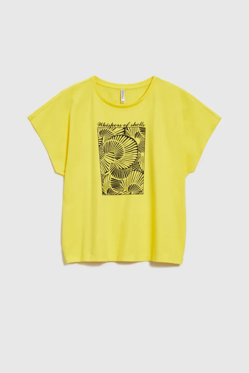 WOMEN'S T-SHIRT L-TS-4746 YELLOW - Imagen 5