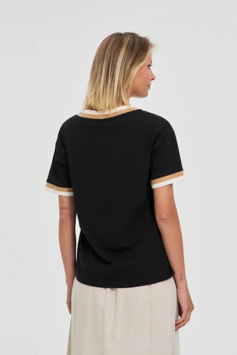 WOMEN'S T-SHIRT L-TS-4747 BLACK - Imagen 4