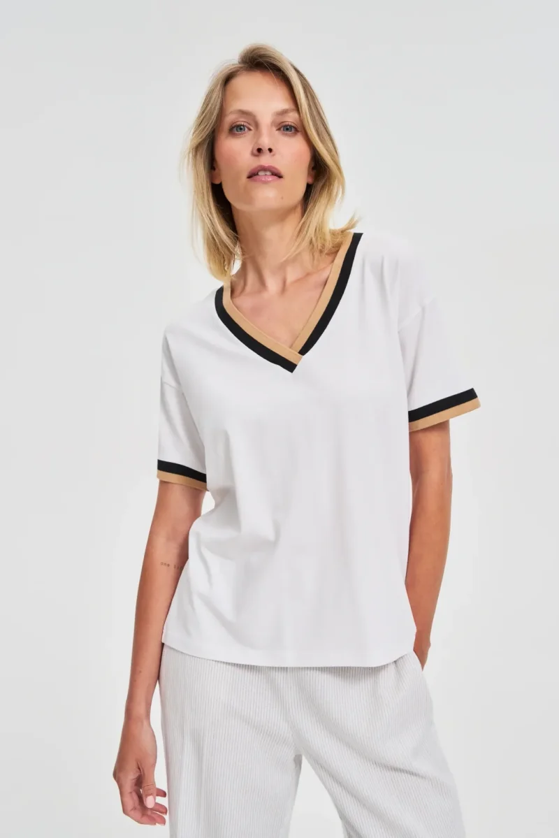 WOMEN'S T-SHIRT L-TS-4747 WHITE