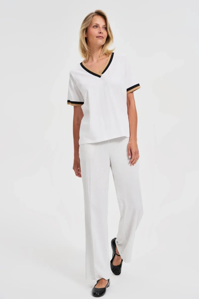 WOMEN'S T-SHIRT L-TS-4747 WHITE - Imagen 2