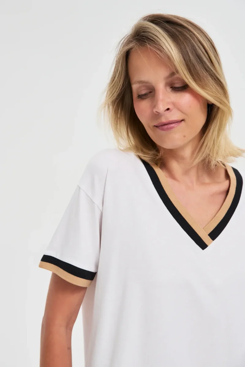 WOMEN'S T-SHIRT L-TS-4747 WHITE - Imagen 3