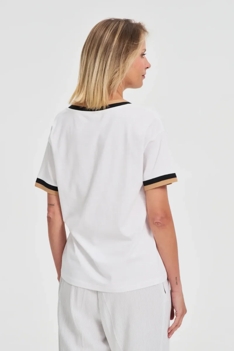 WOMEN'S T-SHIRT L-TS-4747 WHITE - Imagen 4