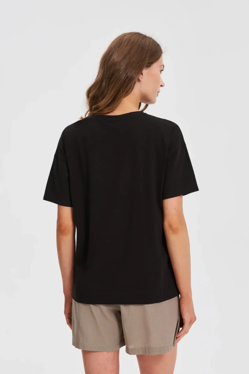 WOMEN'S T-SHIRT L-TS-4749 BLACK - Imagen 4