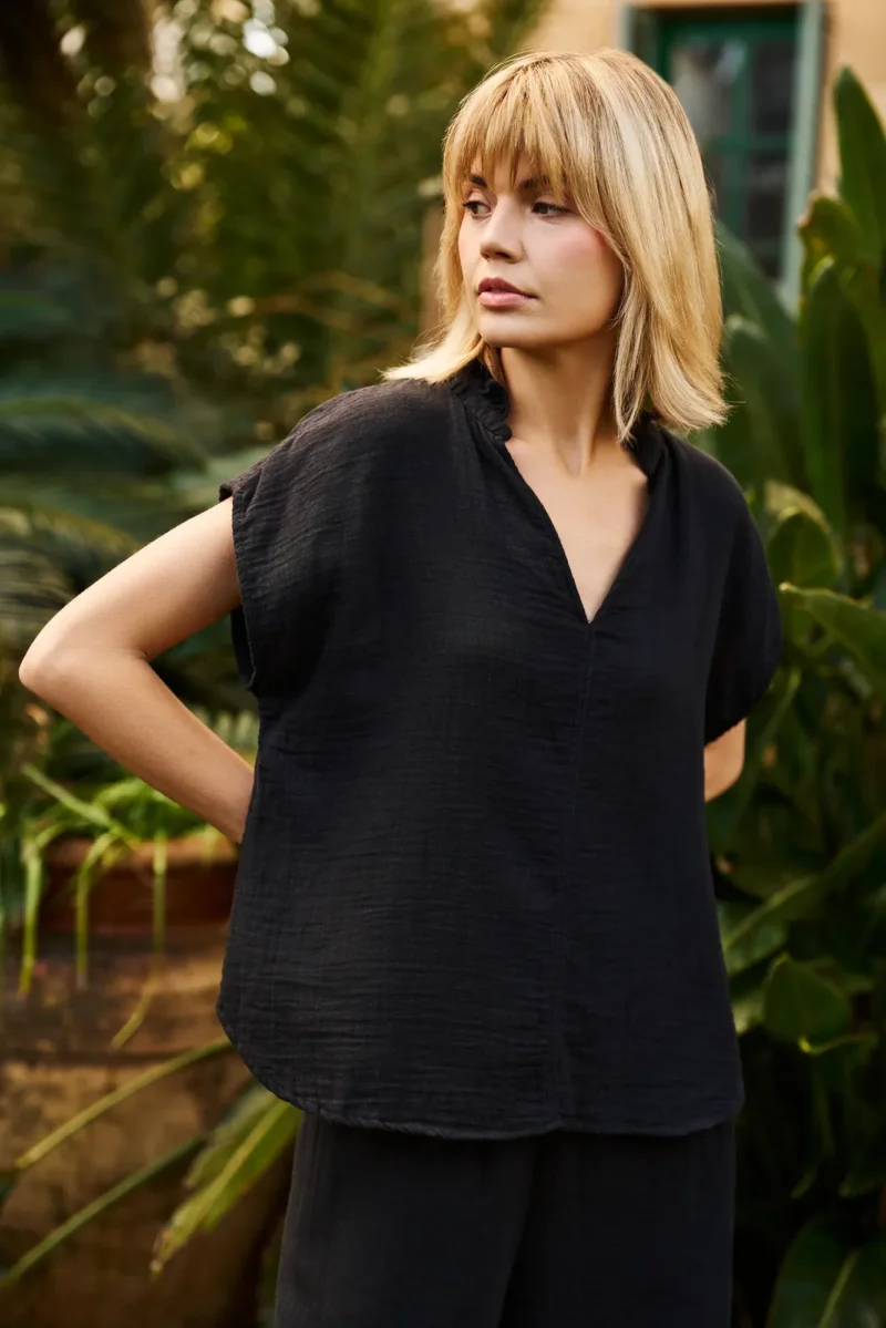 WOMEN'S SHIRT L-KO-4637 BLACK