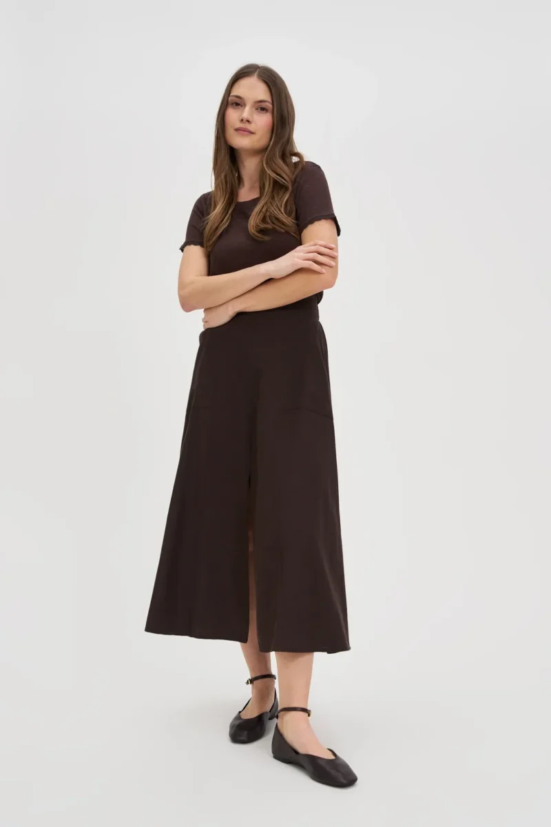 WOMEN'S SKIRT L-SC-4614 D.BROWN
