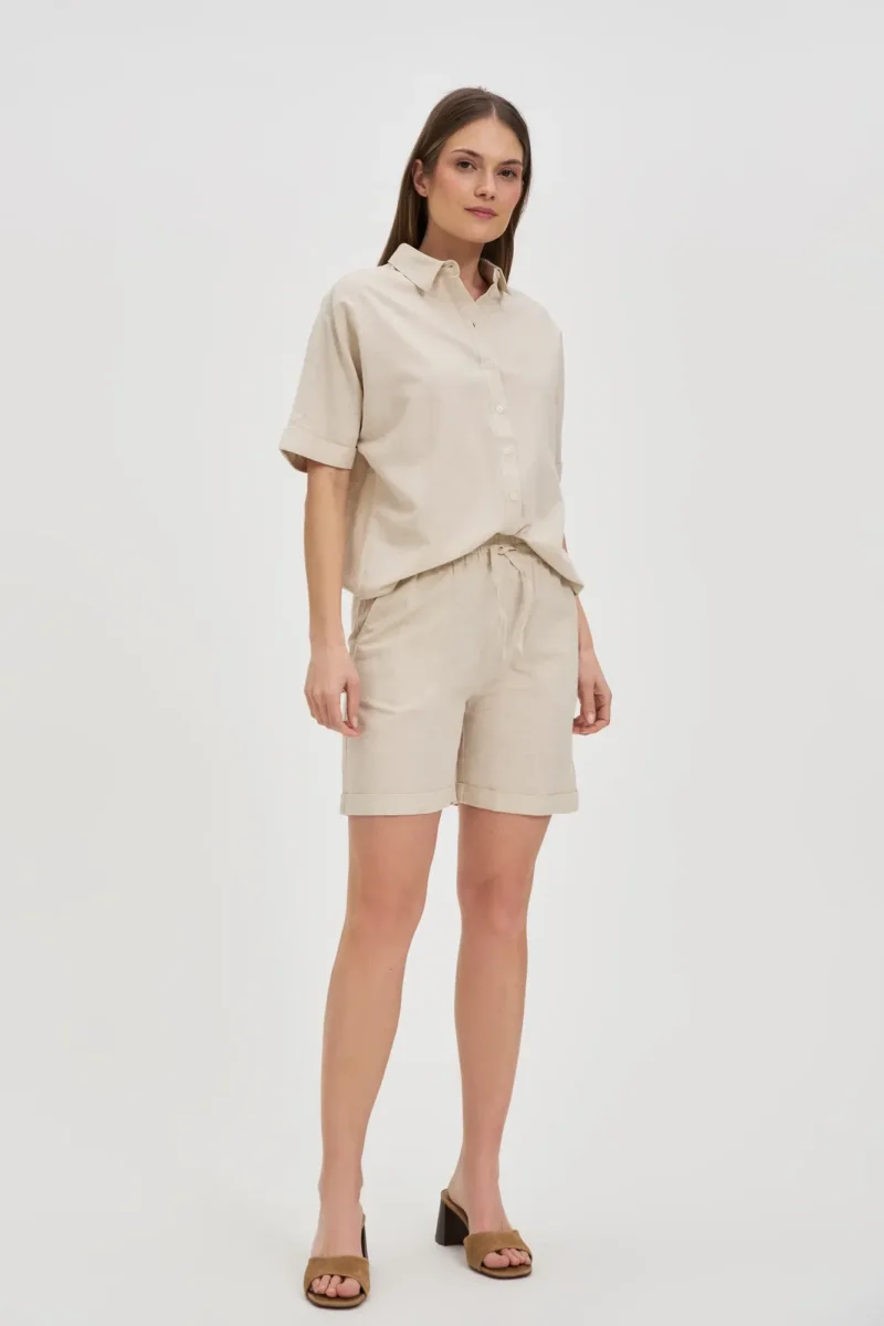 WOMEN'S SHIRT L-KO-4643 L.BEIGE MEL - Imagen 3