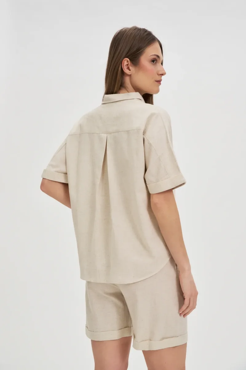 WOMEN'S SHIRT L-KO-4643 L.BEIGE MEL - Imagen 4
