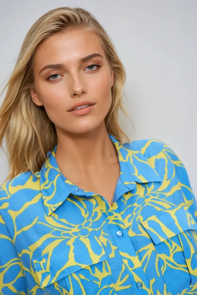WOMEN'S SHIRT L-KO-4667 YELLOW - Imagen 2