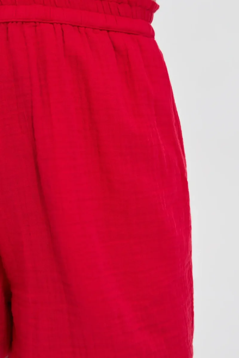 WOMEN'S SHORTS L-SH-4608 RED - Imagen 4
