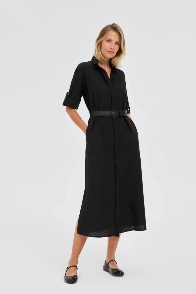 WOMEN'S DRESS L-SU-4641 BLACK - Imagen 2