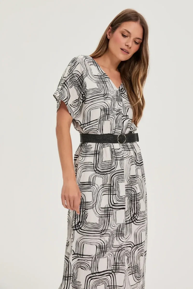 WOMEN'S DRESS L-SU-4653 OFF WHITE - Imagen 4