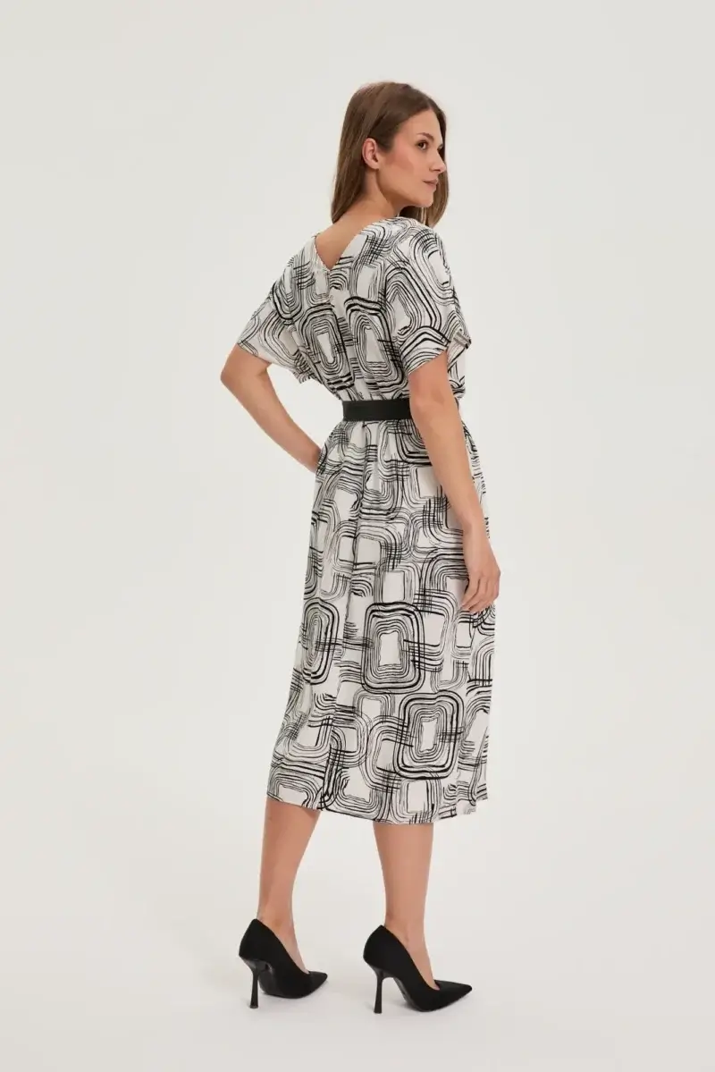 WOMEN'S DRESS L-SU-4653 OFF WHITE - Imagen 5