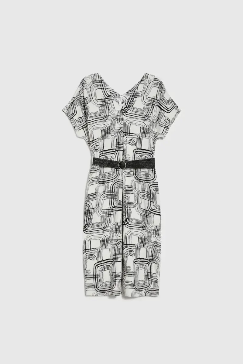 WOMEN'S DRESS L-SU-4653 OFF WHITE - Imagen 6