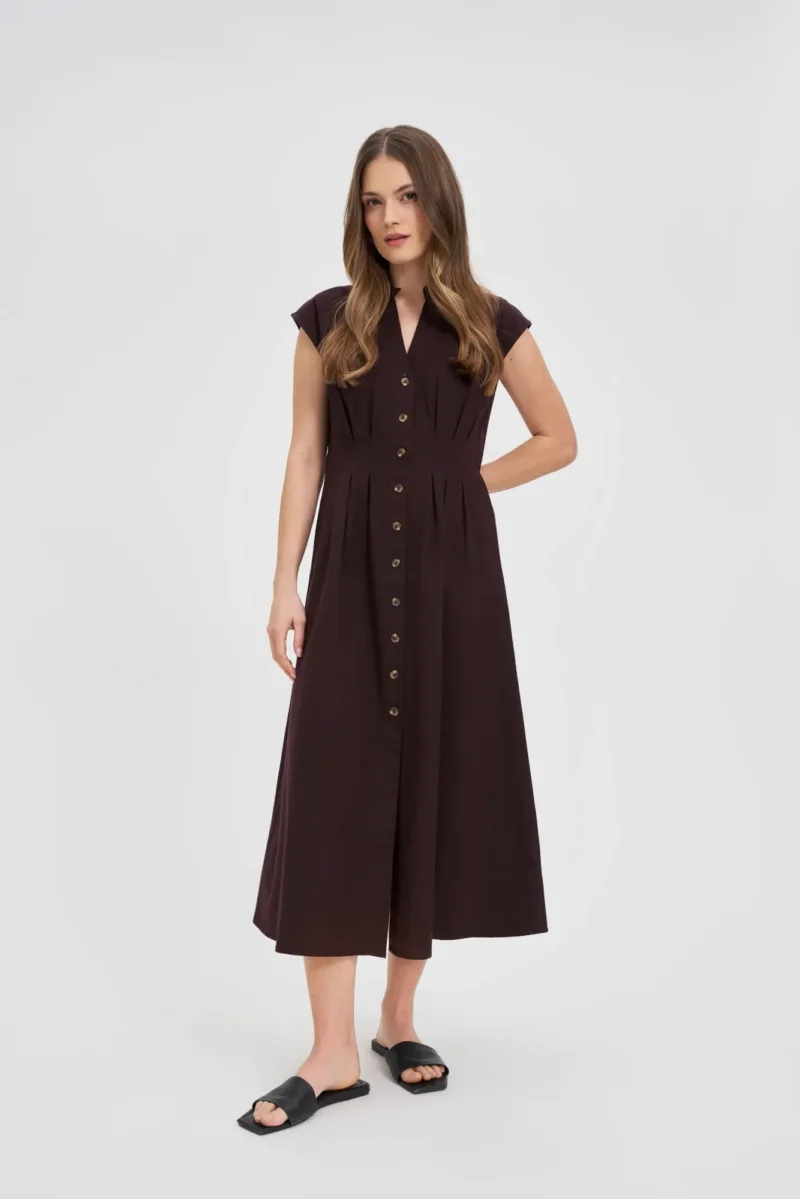 WOMEN'S DRESS L-SU-4671 D.BROWN