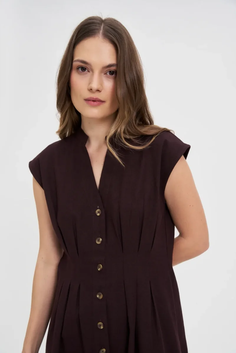 WOMEN'S DRESS L-SU-4671 D.BROWN - Imagen 3