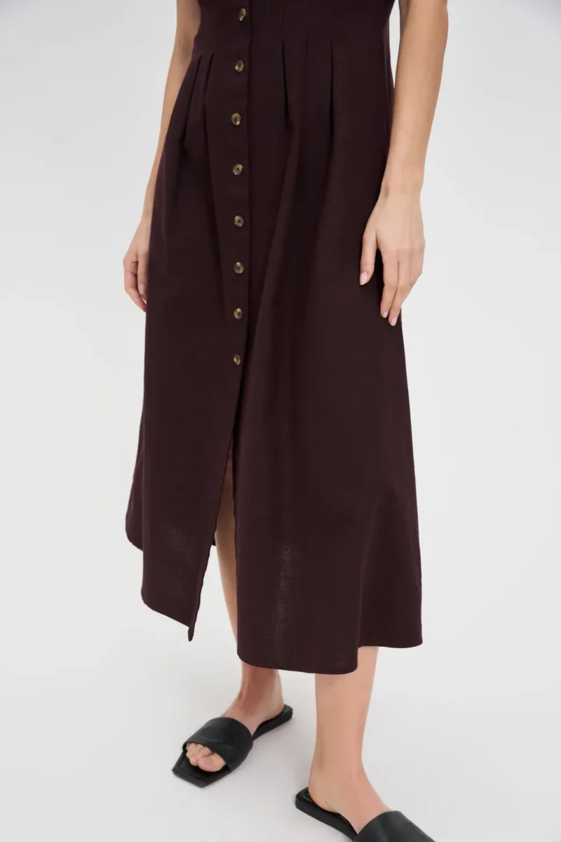 WOMEN'S DRESS L-SU-4671 D.BROWN - Imagen 4