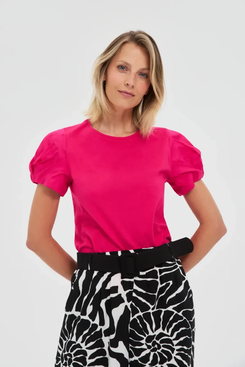 WOMEN'S TSHIRT L-TS-4604 FUCHSIA - Imagen 3