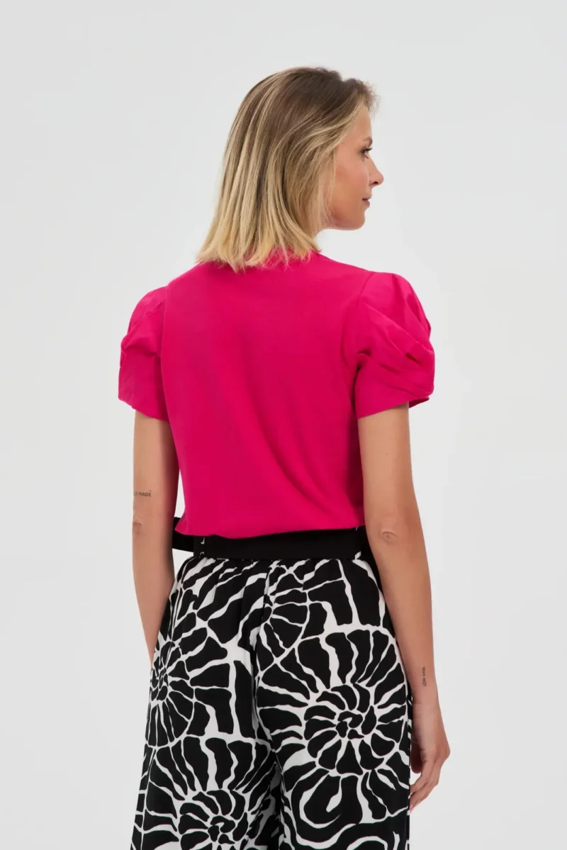 WOMEN'S TSHIRT L-TS-4604 FUCHSIA - Imagen 4