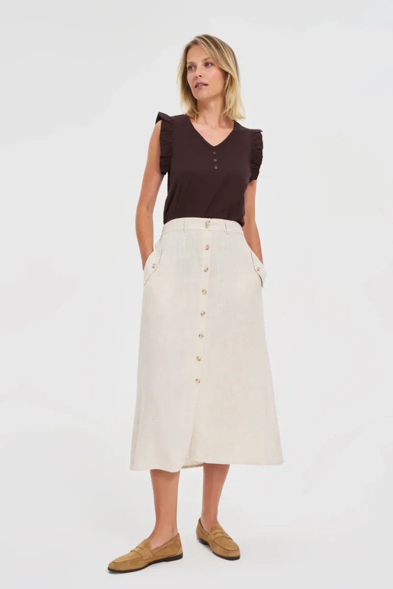 WOMEN'S TOP L-TS-4682 D.BROWN - Imagen 2