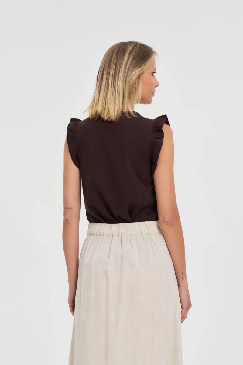 WOMEN'S TOP L-TS-4682 D.BROWN - Imagen 4