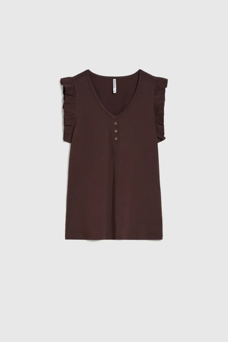 WOMEN'S TOP L-TS-4682 D.BROWN - Imagen 5
