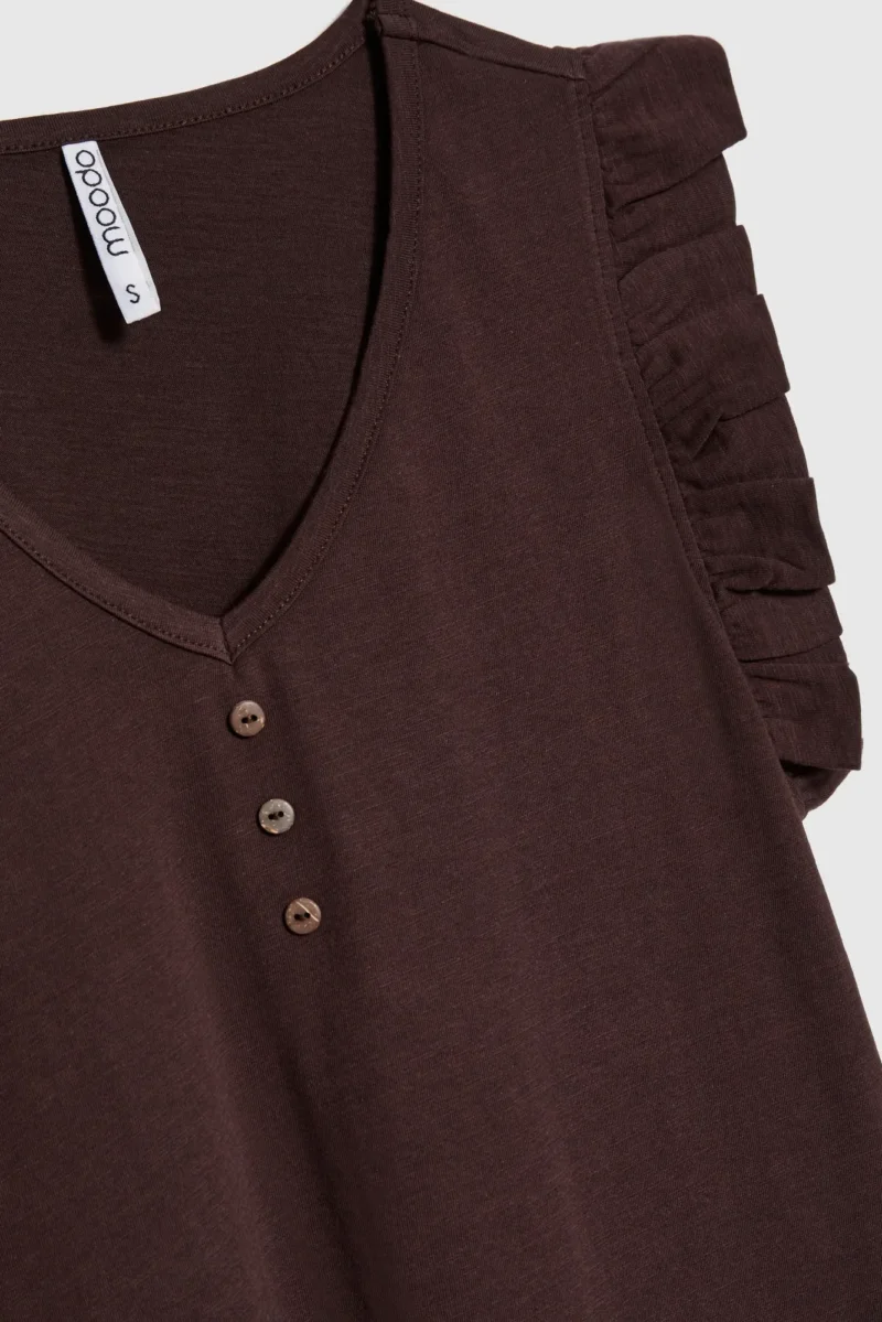 WOMEN'S TOP L-TS-4682 D.BROWN - Imagen 6