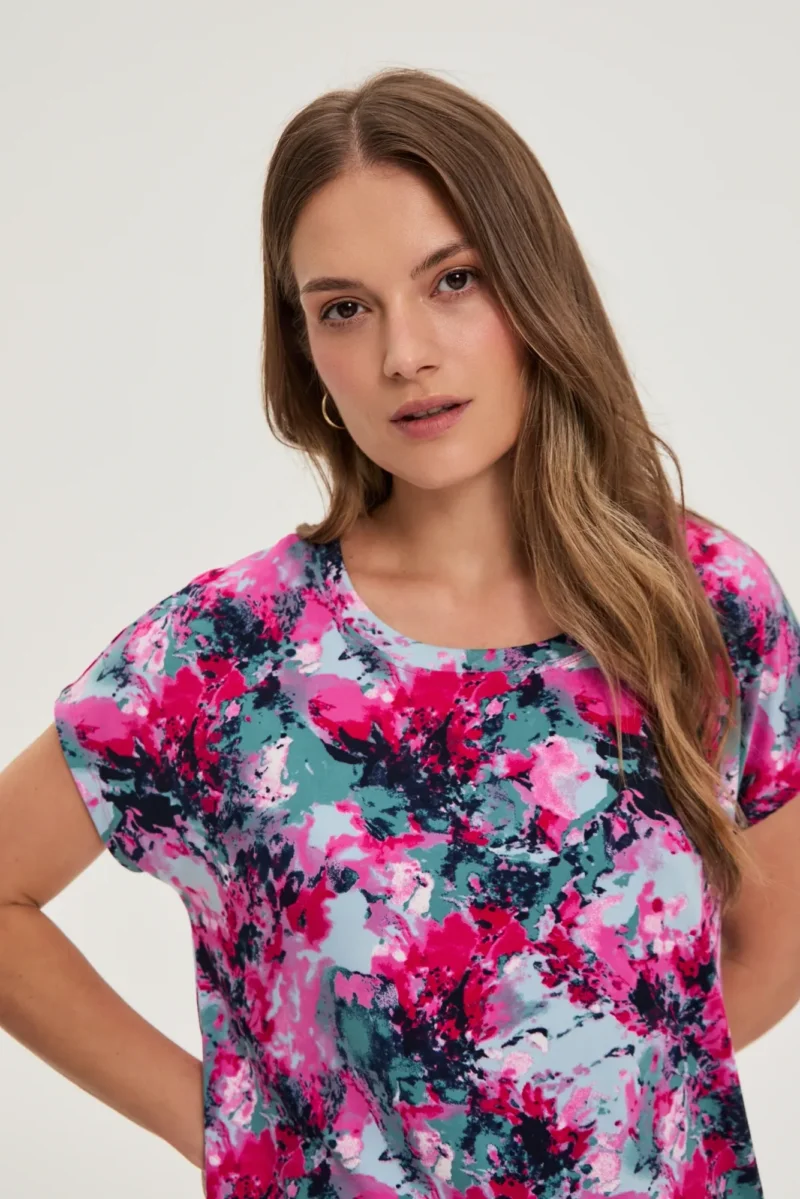 WOMEN'S TSHIRT L-TS-4695 FUCHSIA - Imagen 2