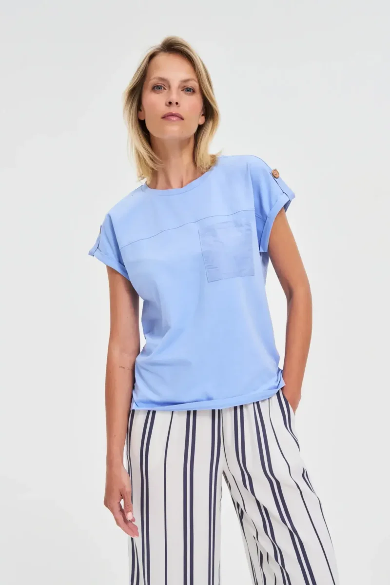 WOMEN'S TSHIRT L-TS-4706 L.BLUE
