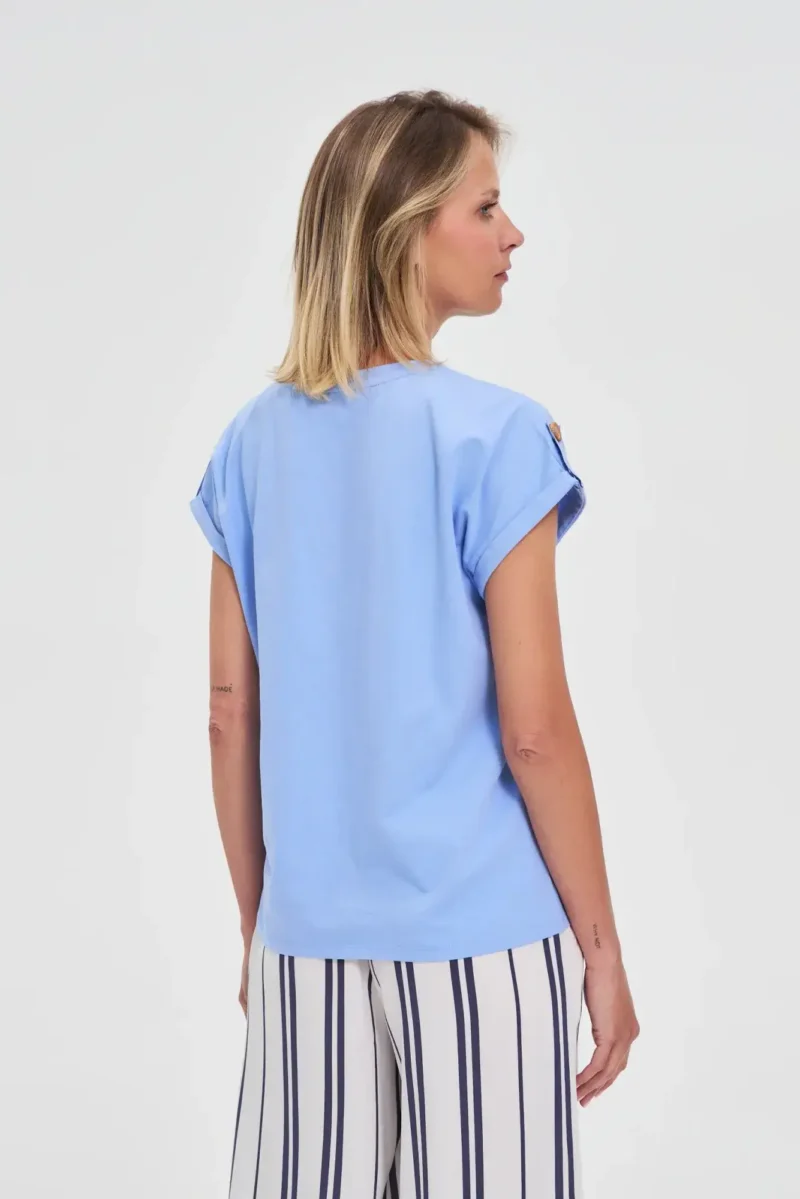 WOMEN'S TSHIRT L-TS-4706 L.BLUE - Imagen 4