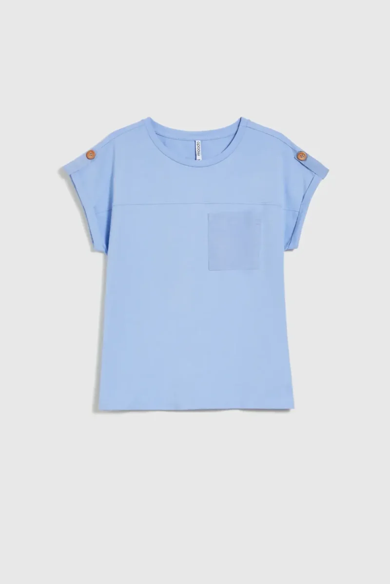 WOMEN'S TSHIRT L-TS-4706 L.BLUE - Imagen 5