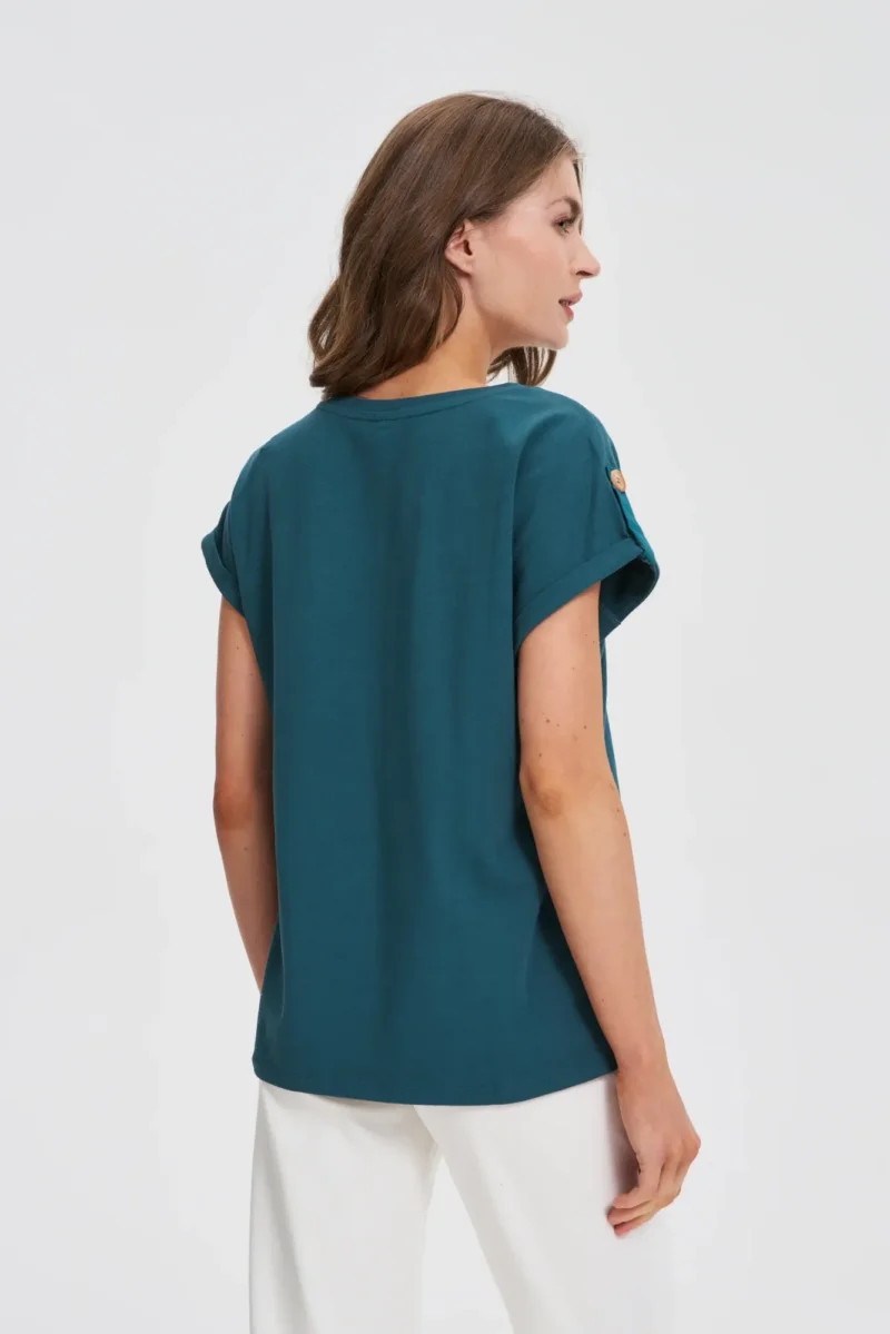 WOMEN'S TSHIRT L-TS-4706 D.GREEN - Imagen 3