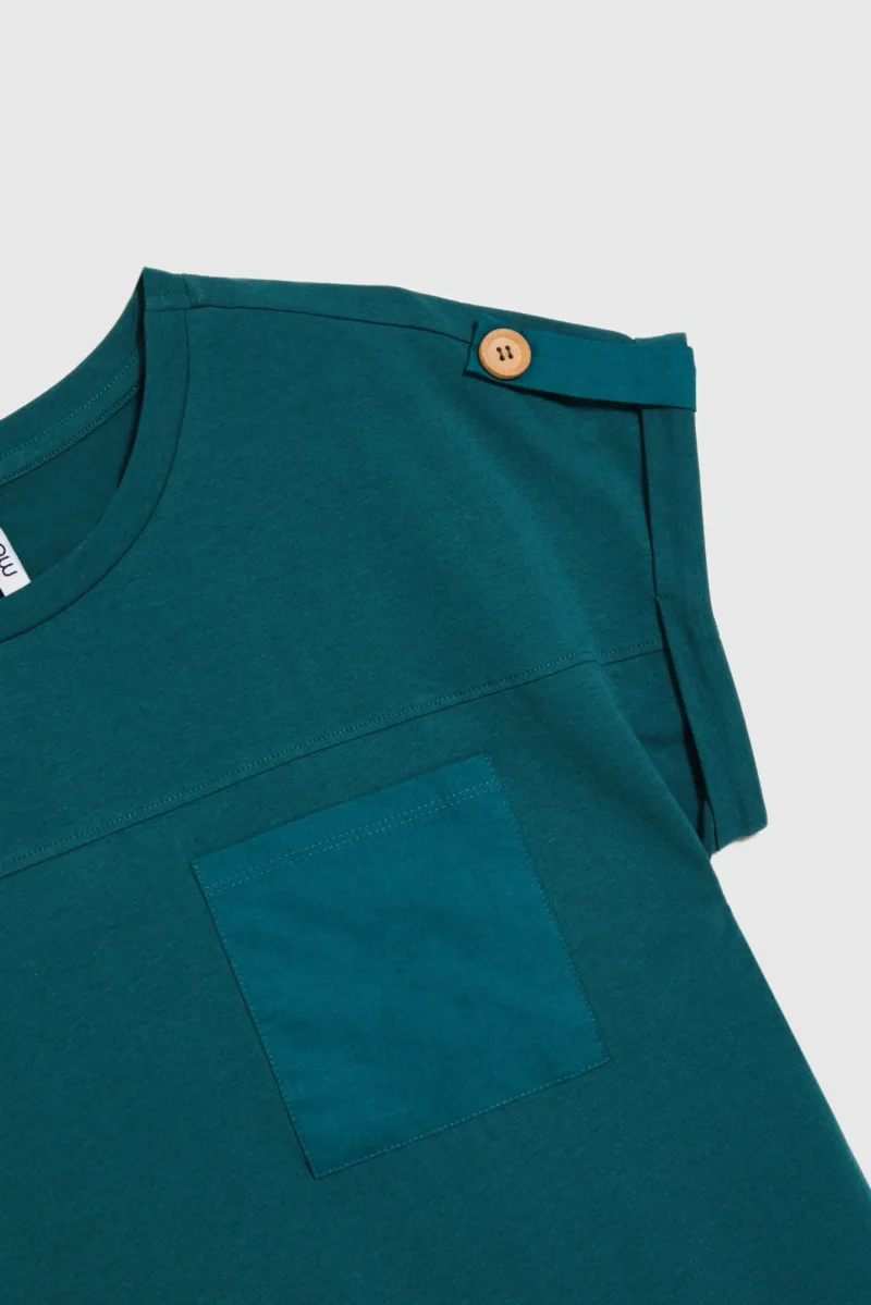 WOMEN'S TSHIRT L-TS-4706 D.GREEN - Imagen 6