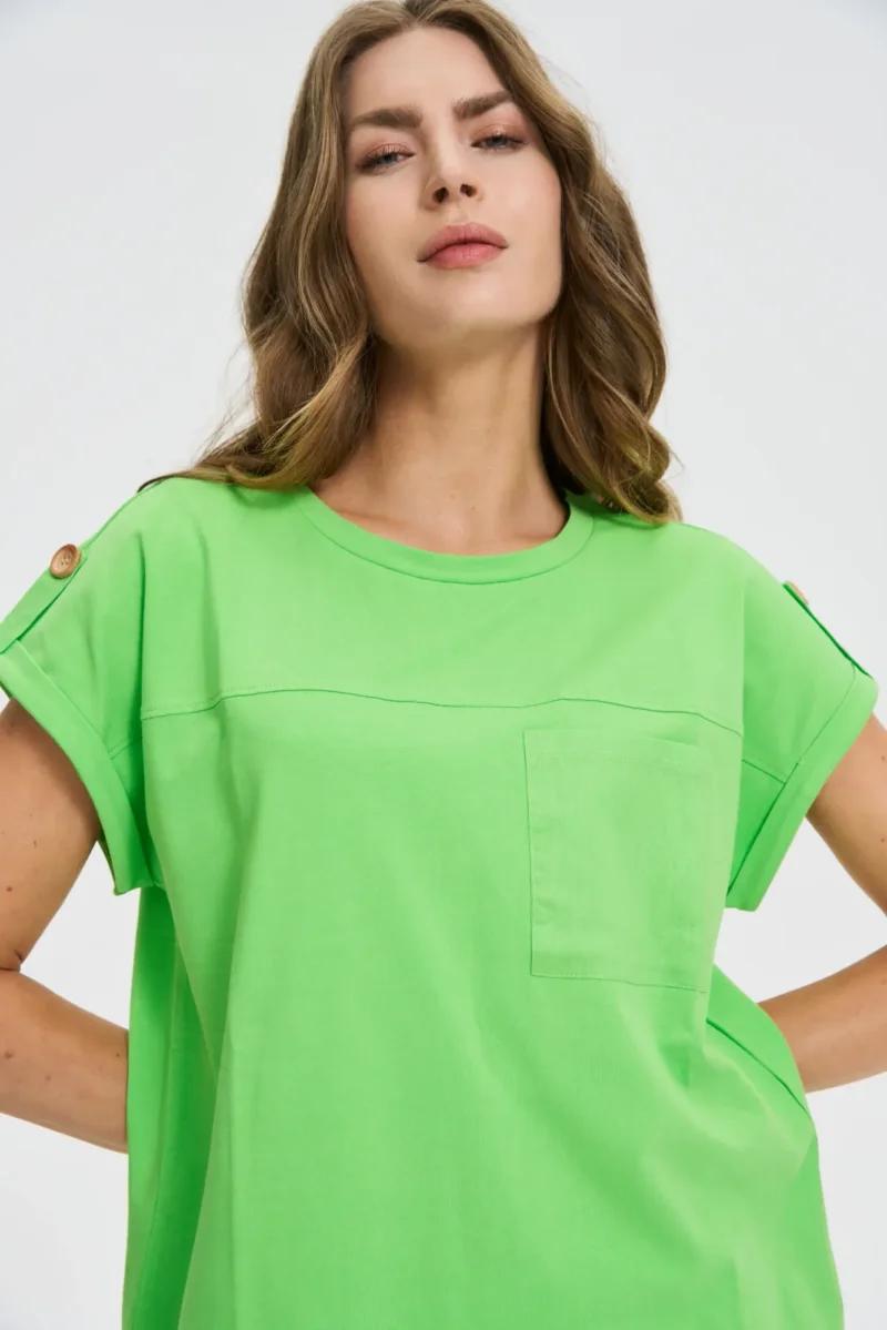 WOMEN'S TSHIRT L-TS-4706 L.GREEN - Imagen 2