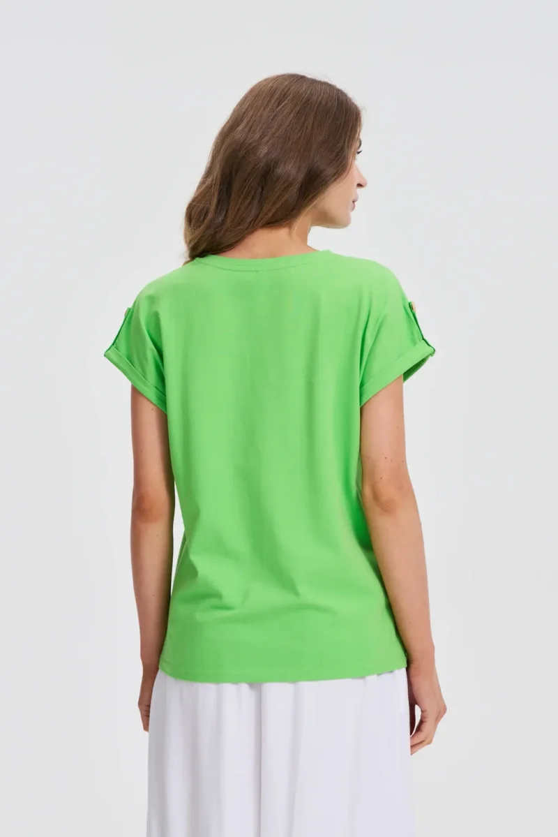WOMEN'S TSHIRT L-TS-4706 L.GREEN - Imagen 4