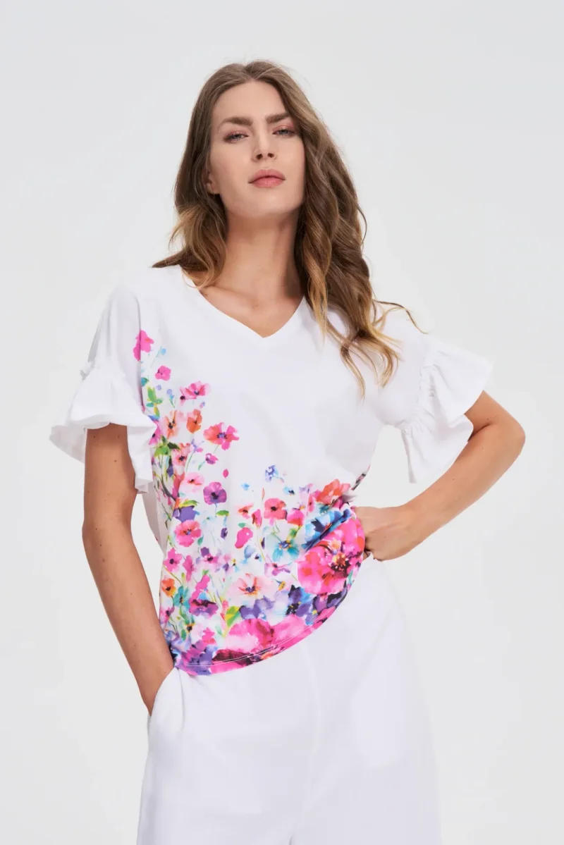 WOMEN'S TSHIRT L-TS-4710 MULTICOLOUR