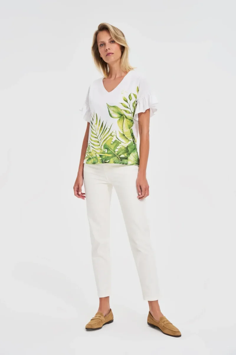 WOMEN'S TSHIRT L-TS-4711 OLIVE - Imagen 2