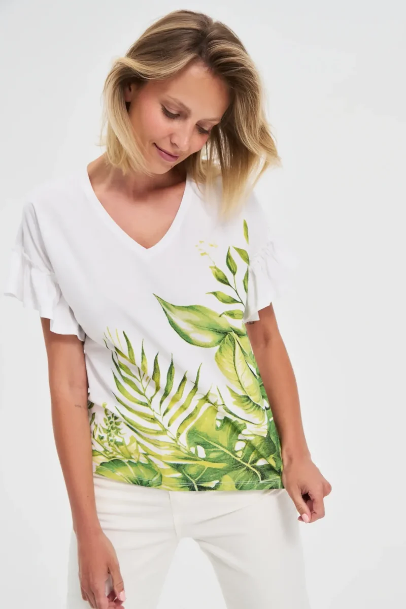 WOMEN'S TSHIRT L-TS-4711 OLIVE - Imagen 3