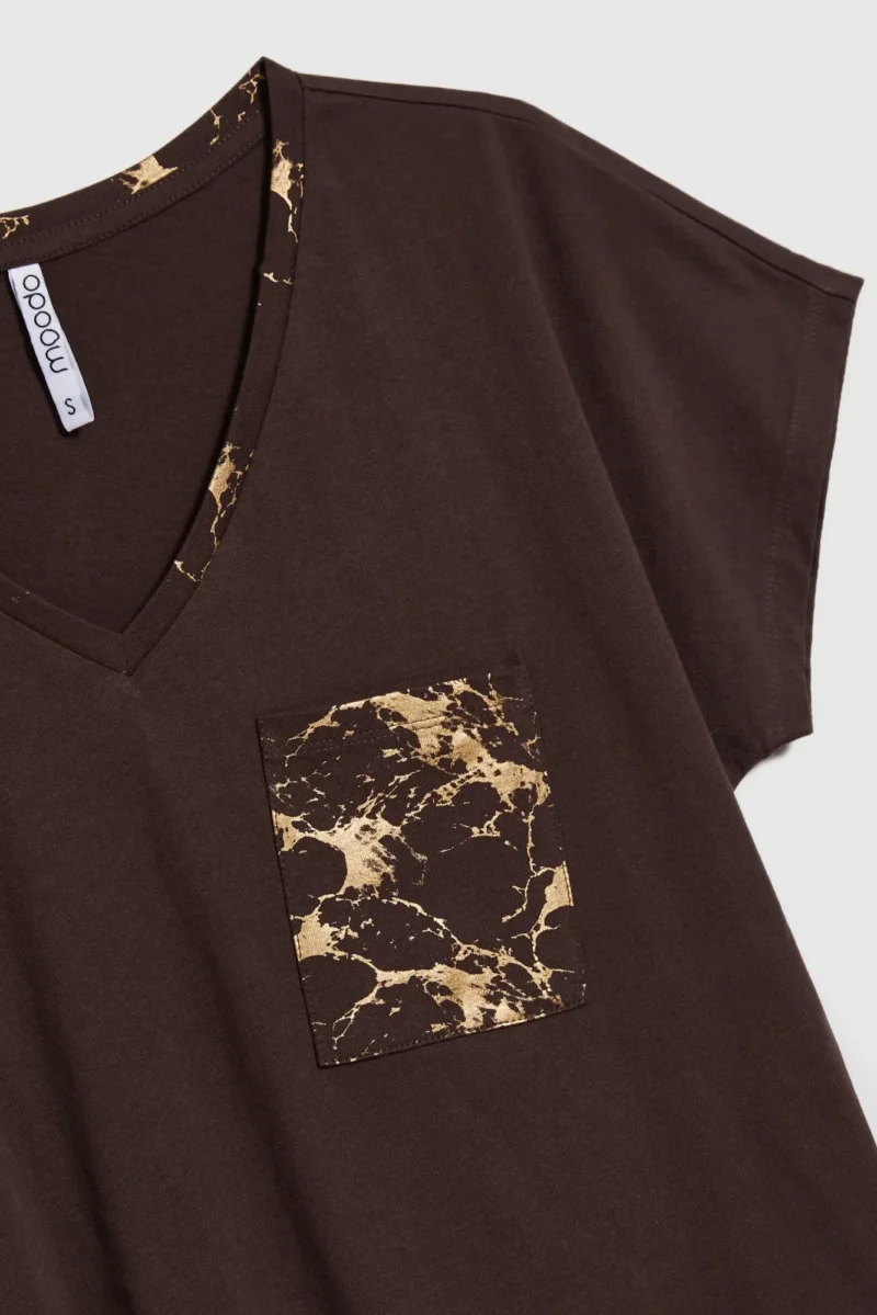 WOMEN'S TSHIRT L-TS-4720 BROWN - Imagen 6