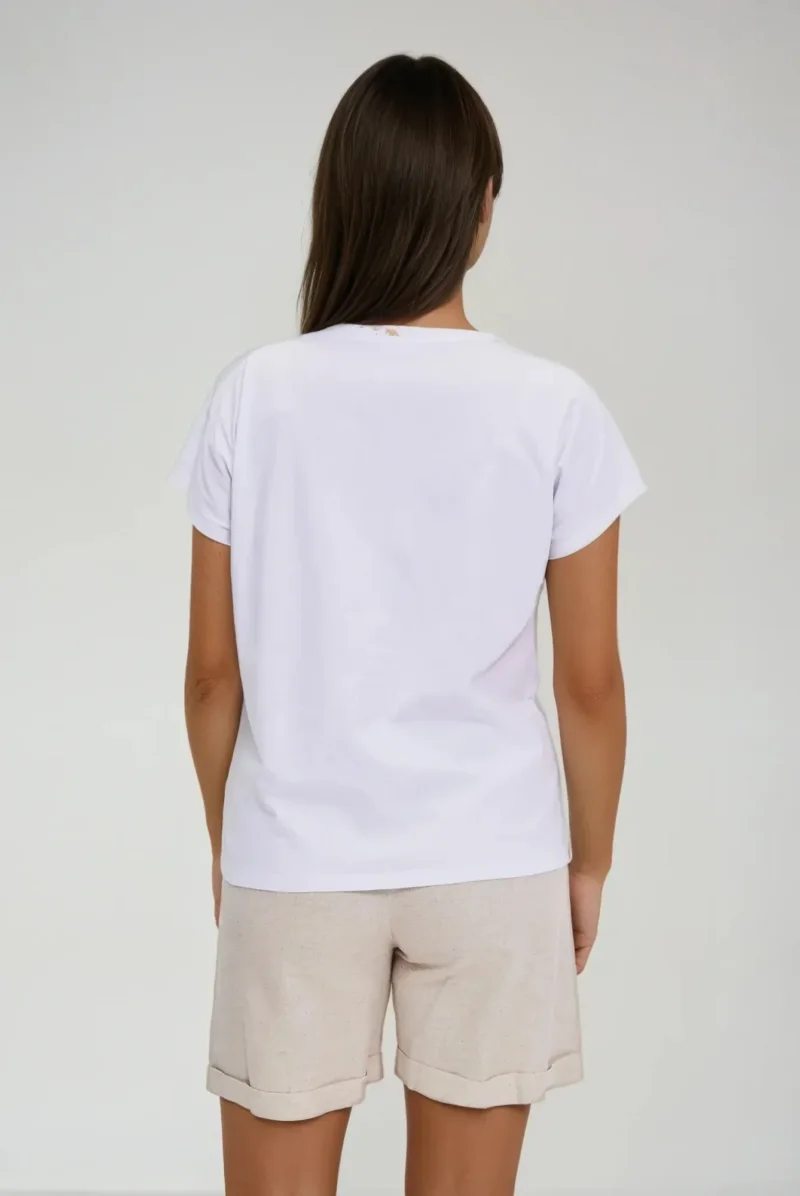 WOMEN'S TSHIRT L-TS-4720 WHITE - Imagen 4