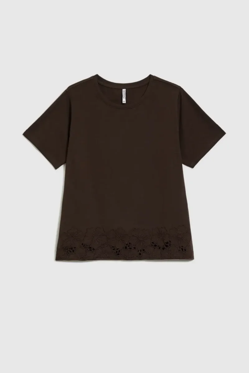 WOMEN'S TSHIRT L-TS-4725 D.BROWN - Imagen 4