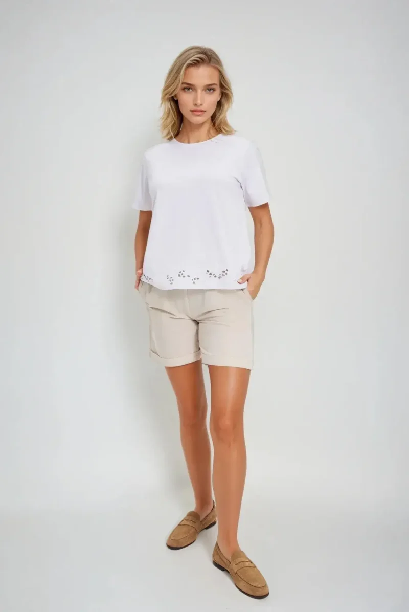 WOMEN'S TSHIRT L-TS-4725 WHITE - Imagen 2