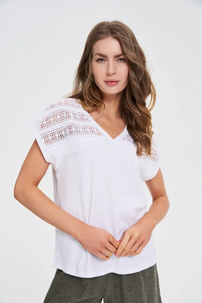 WOMEN'S T-SHIRT L-TS-4736 WHITE
