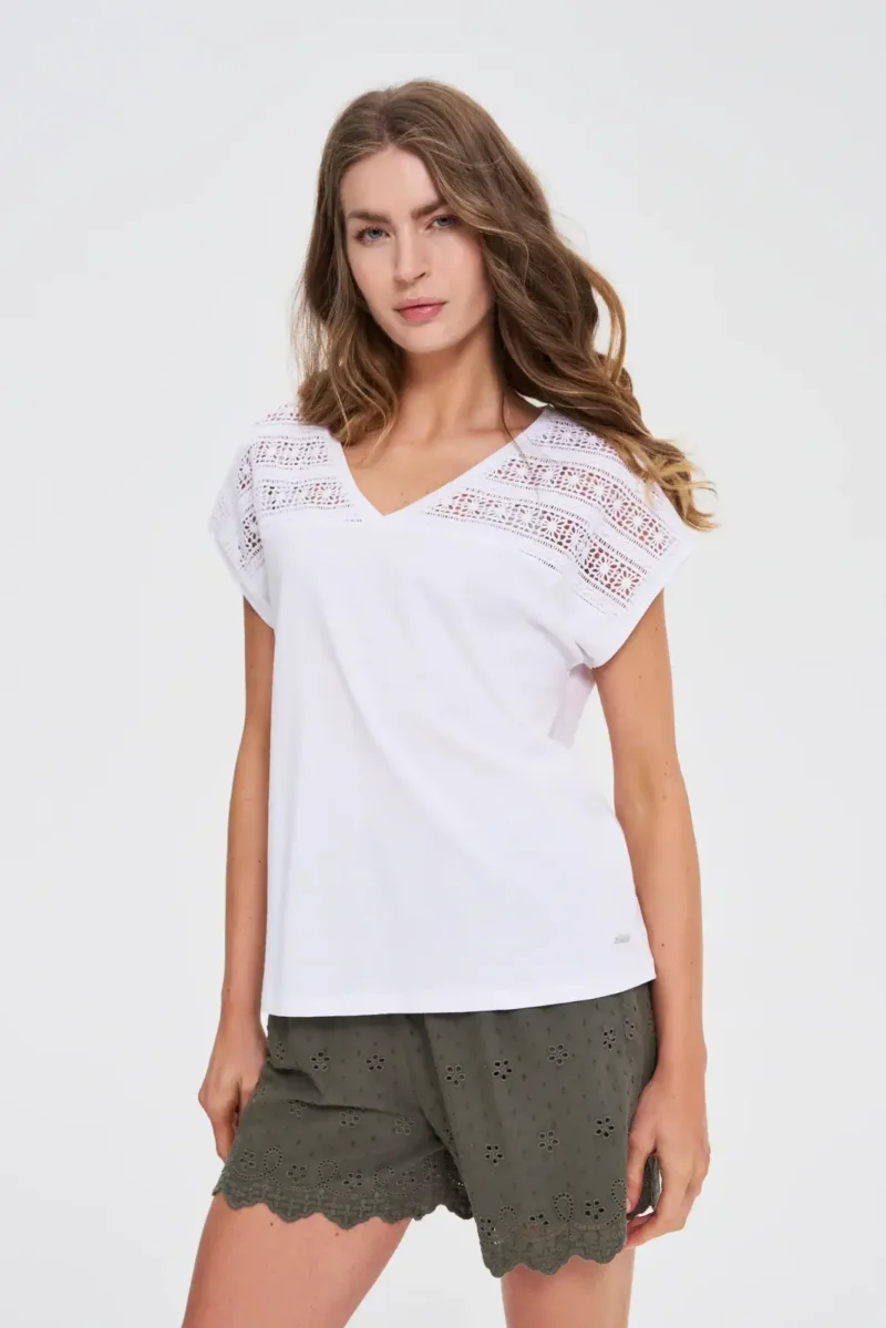 WOMEN'S T-SHIRT L-TS-4736 WHITE - Imagen 3