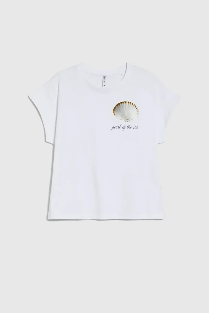 WOMEN'S T-SHIRT L-TS-4744 WHITE - Imagen 5
